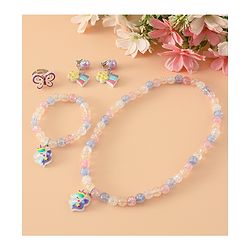 Babyhug Kids Pastel Beaded Jewellery Set with Cute Charms - Pink & Blue