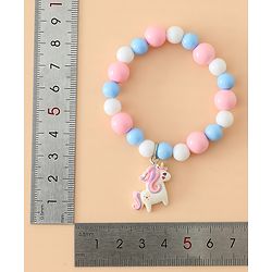 Babyhug Kids Pastel Beaded Jewellery Set with Cute Charms - Pink & Red