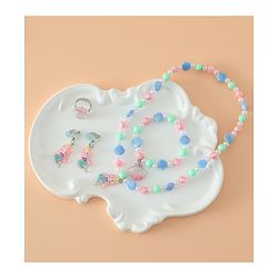 Babyhug Kids Pastel Beaded Jewellery Set with Cute Charms - Pink & Red