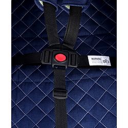 Babyhug Landscape Stroller with Reversible Handle Blue| Multi-Recline Backrest| UV Protection Canopy| 5-Point Harness| All-Wheel Suspension| Swivel Wheels| Trolley-Style Pull Handle| Linked Brake