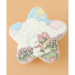 Babyhug Hair Pins And Clips Free Size with Star Applique & Floral Print Pack Of 6- White