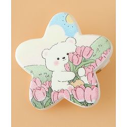 Babyhug Hair Pins And Clips Free Size with Star Applique & Floral Print Pack Of 6- White