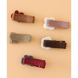 Babyhug Hair Pins And Clips Pack of 5 Free Size - Brown