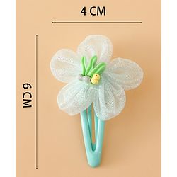 Babyhug Snap Clips Free Size With Floral Applique Pack Of 2 - Pink & Green