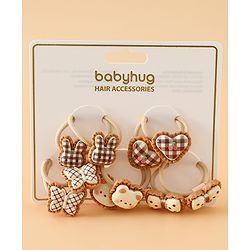 Babyhug Hair Rubber Band Pack of 2 Free Size -Brown