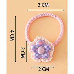 Babyhug Hair Rubber Bands With Strawberry Applique Pack of 5 Free Size - Pink