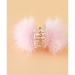 Babyhug Hair Pins And Clips Free Size With Fur Applique Pack Of 6 - Pink & White