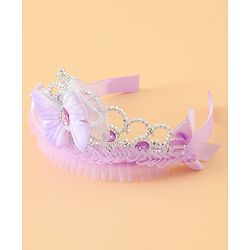 Babyhug Free Size Hair Bands with Butterfly Applique - Purple