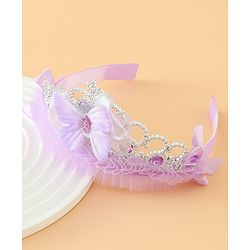 Babyhug Free Size Hair Bands with Butterfly Applique - Purple