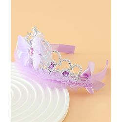 Babyhug Free Size Hair Bands with Butterfly Applique - Purple