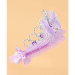 Babyhug Free Size Hair Bands with Butterfly Applique - Purple