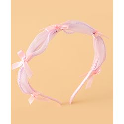 Babyhug Hair Band With Bow Applique Free Size - Pink