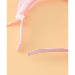 Babyhug Hair Band With Bow Applique Free Size - Pink