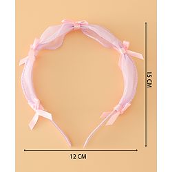 Babyhug Hair Band With Bow Applique Free Size - Pink