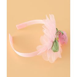 Babyhug Free Size Hair Bands With Floral Applique - Pink