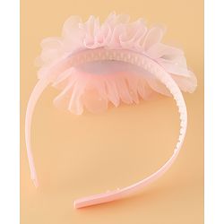 Babyhug Free Size Hair Bands With Floral Applique - Pink