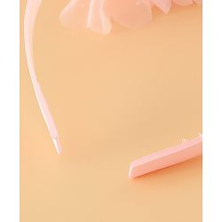 Babyhug Free Size Hair Bands With Floral Applique - Pink