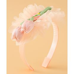 Babyhug Free Size Hair Bands With Floral Applique - Pink