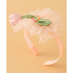 Babyhug Free Size Hair Bands With Floral Applique - Pink