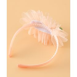 Babyhug Free Size Hair Bands With Floral Applique - Pink