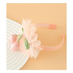 Babyhug Free Size Hair Bands With Floral Applique - Pink