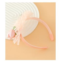 Babyhug Free Size Hair Bands With Floral Applique - Pink