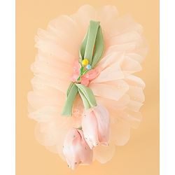 Babyhug Free Size Hair Bands With Floral Applique - Pink