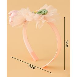 Babyhug Free Size Hair Bands With Floral Applique - Pink