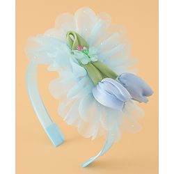 Babyhug Free Size Hair Bands With Floral Applique - Pink