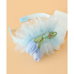 Babyhug Free Size Hair Bands With Floral Applique - Pink