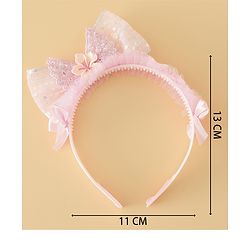 Babyhug Free Size Hair Band With Bow Applique - Pink