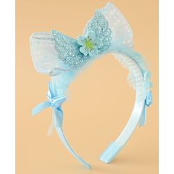 Babyhug Free Size Hair Band With Bow Applique - Pink