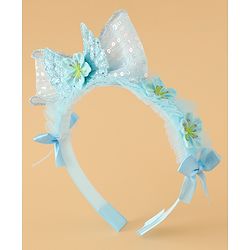 Babyhug Free Size Hair Band With Bow Applique - Pink