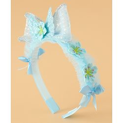 Babyhug Free Size Hair Band With Bow Applique - Pink