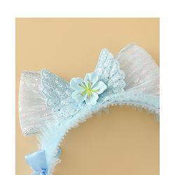 Babyhug Free Size Hair Band With Bow Applique - Pink