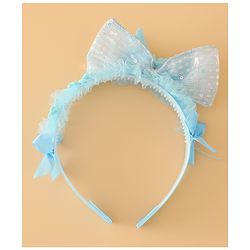 Babyhug Free Size Hair Band With Bow Applique - Pink