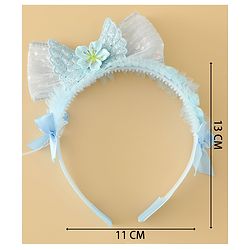 Babyhug Free Size Hair Band With Bow Applique - Pink
