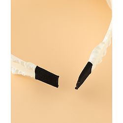 Babyhug Free Size Hair Bands With Floral Applique -Beige