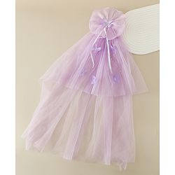 Babyhug Free Size Bow & Butterfly Clips - Purple