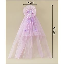 Babyhug Free Size Bow & Butterfly Clips - Purple