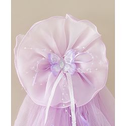 Babyhug Free Size Bow & Butterfly Clips - Purple