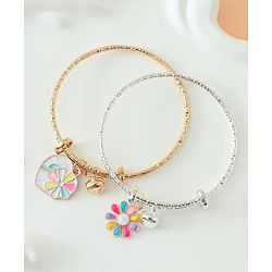 Babyhug Colorful Floral Charm Bracelet Set Pack of 2
