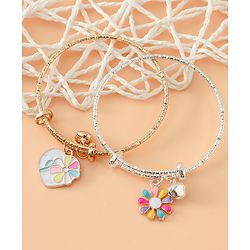 Babyhug Colorful Floral Charm Bracelet Set Pack of 2
