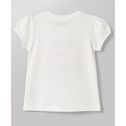 Babyhug 100% Cotton Knit Half Sleeves T-Shirt & Capri Night Suit with Heart & Text Print - White