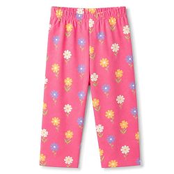 Babyhug 100% Cotton Knit Half Sleeves Front Open Top & Pyjama Night Suit with Floral Print - Pink