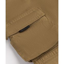 Babyhug Twill Woven Full Length Trousers with Text Patch & Cargo Pockets - Yellow