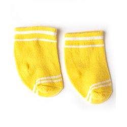 Cute Walk by Babyhug Non Terry Knit Anti-bacterial Ankle Length Striped Socks Pack of 3 - Yellow, Black & Red