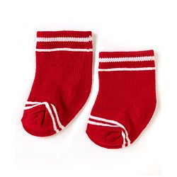 Cute Walk by Babyhug Non Terry Knit Anti-bacterial Ankle Length Striped Socks Pack of 3 - Yellow, Black & Red