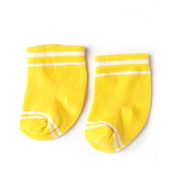 Cute Walk by Babyhug Non Terry Knit Anti-bacterial Ankle Length Striped Socks Pack of 3 - Yellow, Black & Red