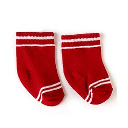 Cute Walk by Babyhug Non Terry Knit Anti-bacterial Ankle Length Striped Socks Pack of 3 - Yellow, Black & Red